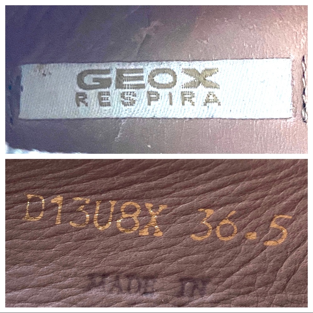 GEOX RESPIRA Black flats lace front shoes slip on leather women’s low heels 6.5 - Picture 6 of 7